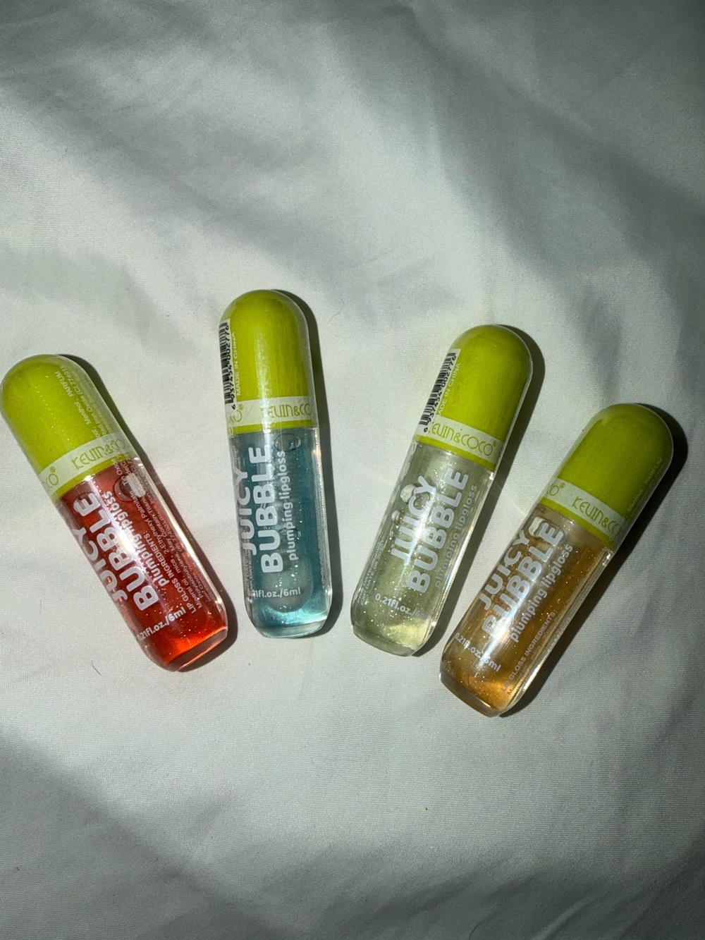 Juicy Bubble Plumping Lip Gloss Set bundle of 4